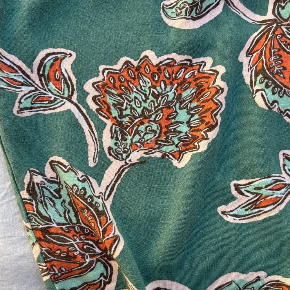 Knox Rose Green Boho Floral Tunic Top - Picture 6 of 7